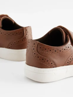 Gelegenheidskleding*Next - Brogue schoenen met klittenbandsluiting Lichtbruin