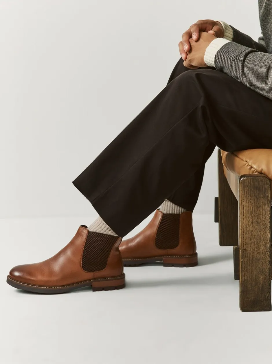 Boots*Next - Casual leren chelsea-laars Lichtbruin