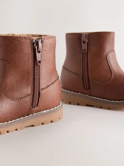 Boots*Next Lichtbruin - Chelsea enkellaarsjes met rits en kwastjes