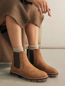 Ruimvallend En Extraruimvallend|Boots*Next - Chelsea laarzen Lichtbruin