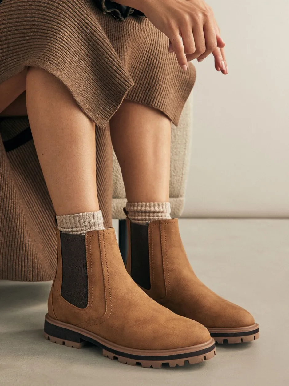 Ruimvallend En Extraruimvallend|Boots*Next - Chelsea laarzen Lichtbruin