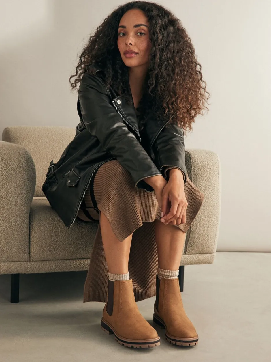 Ruimvallend En Extraruimvallend|Boots*Next - Chelsea laarzen Lichtbruin