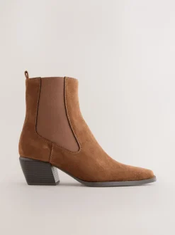 Ruimvallend En Extraruimvallend*Next - Chelsea-stijl western cowboy Boots Lichtbruin