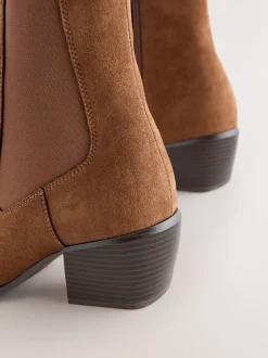 Ruimvallend En Extraruimvallend*Next - Chelsea-stijl western cowboy Boots Lichtbruin