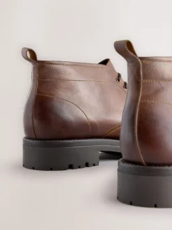 Boots*Next - Chunky Leather Chukka Boots Lichtbruin