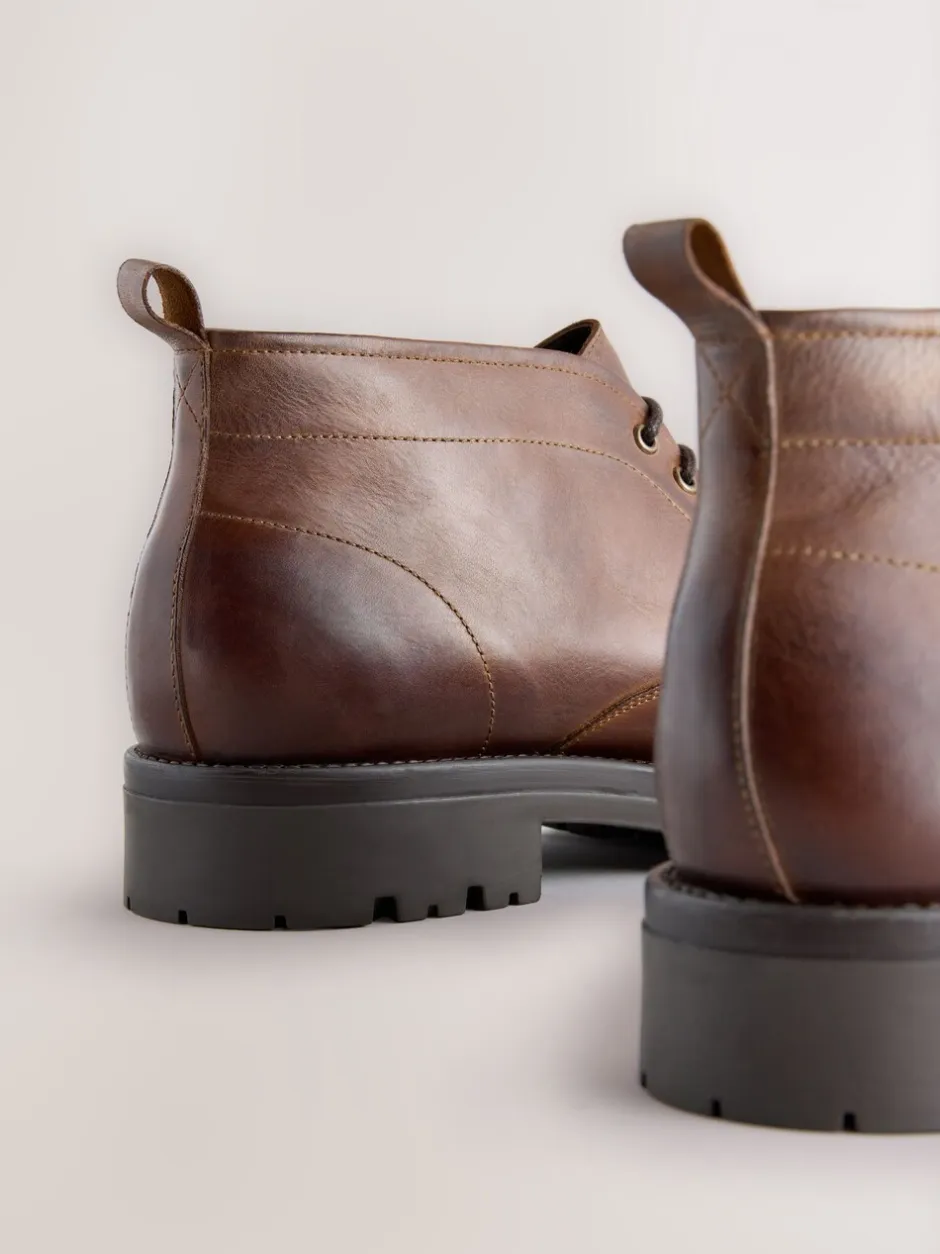 Boots*Next - Chunky Leather Chukka Boots Lichtbruin