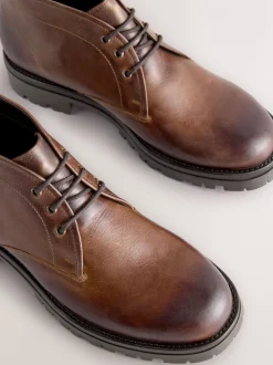 Boots*Next - Chunky Leather Chukka Boots Lichtbruin