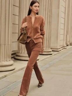 Broeken|Next - Corduroy boot cut broek Lichtbruin