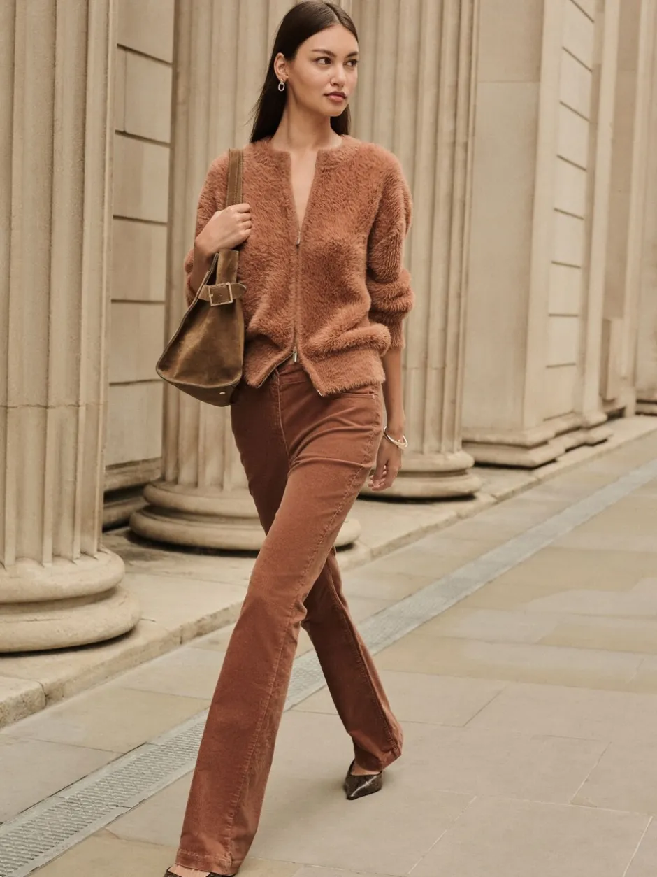 Broeken|Next - Corduroy boot cut broek Lichtbruin