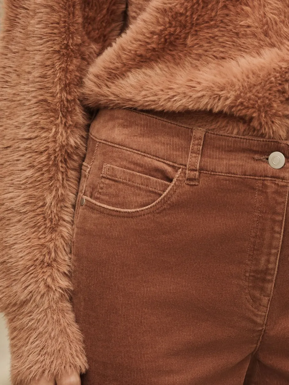 Broeken|Next - Corduroy boot cut broek Lichtbruin