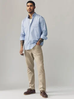 Jeans|Next Lichtbruin - Enkele - Slim fit klassieke stretchy jeans