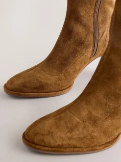 Ruimvallend En Extraruimvallend|Boots*Next - Forever Comfort® Round Toe Knee High Sock Boots Lichtbruin
