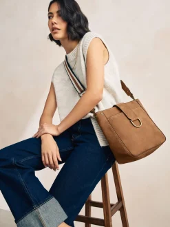 Tassen En Portemonnees|Next - Gestructureerde Messenger-tas Lichtbruin