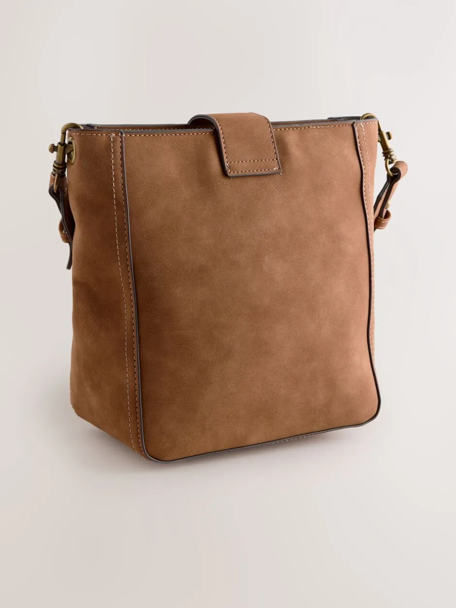 Tassen En Portemonnees|Next - Gestructureerde Messenger-tas Lichtbruin