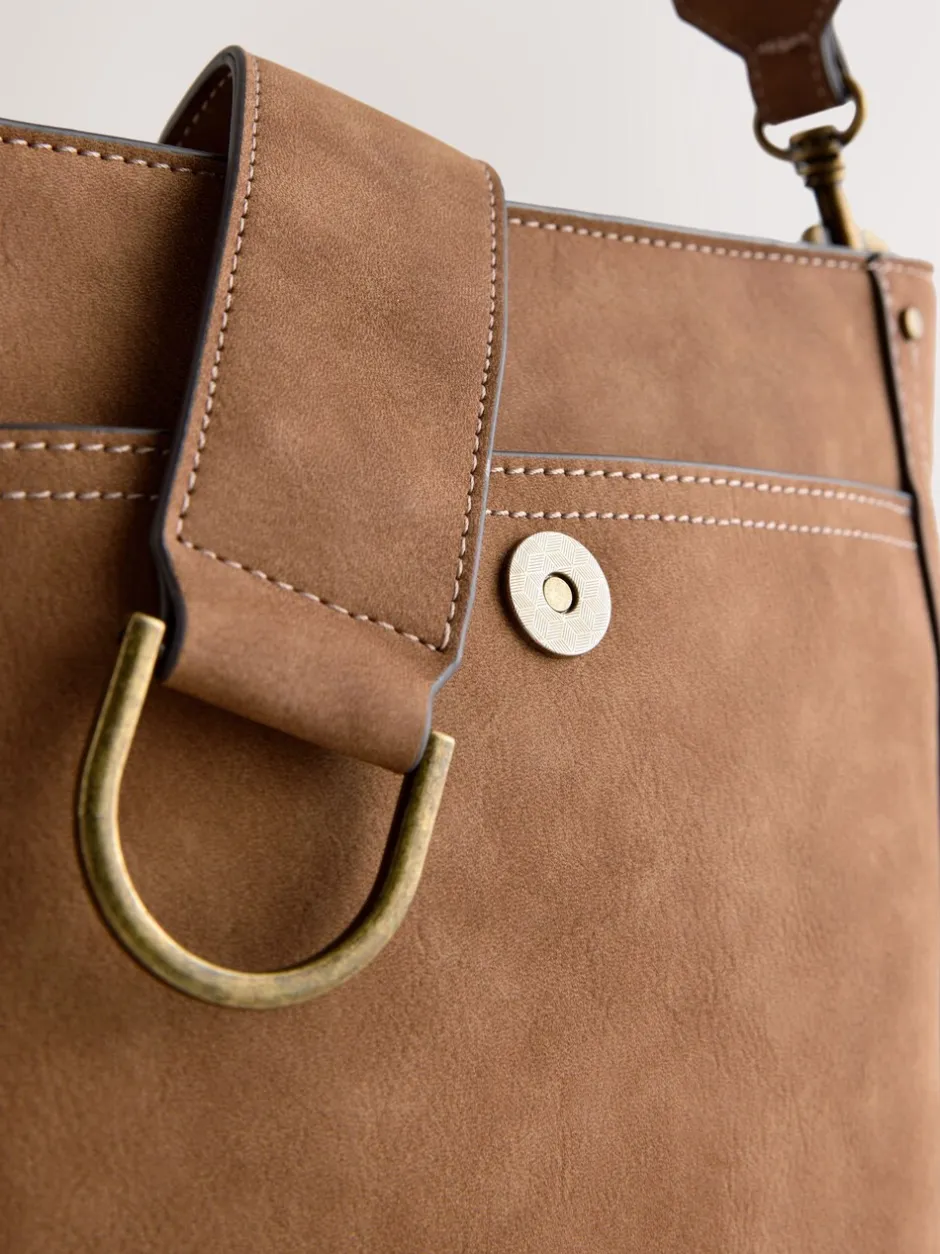 Tassen En Portemonnees|Next - Gestructureerde Messenger-tas Lichtbruin