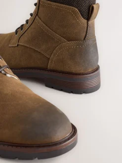 Boots*Next - Hoge borggevoerde laarzen met rits Lichtbruin
