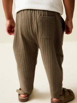 Jeans En Joggingbroeken|Next - Jersey joggingbroek met textuur (3 mnd-7 jr) Lichtbruin