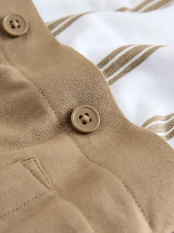 Jassen En Jacks|Broeken En Chino's*Next - Jersey Shirt T-Shirt and Joggers 3 Piece Set (3mths-7yrs) Lichtbruin