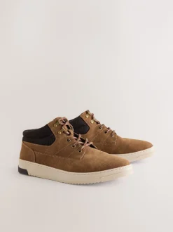 Boots*Next - Knitted Collar Ankle Boots Lichtbruin