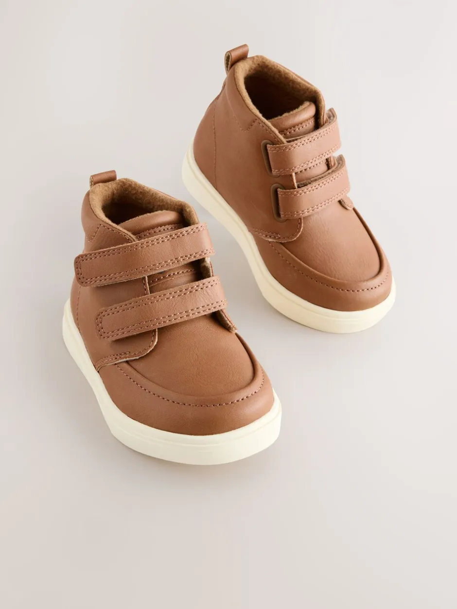 Boots|Next - Laarsjes met klittenbandsluiting en warme voering Lichtbruin