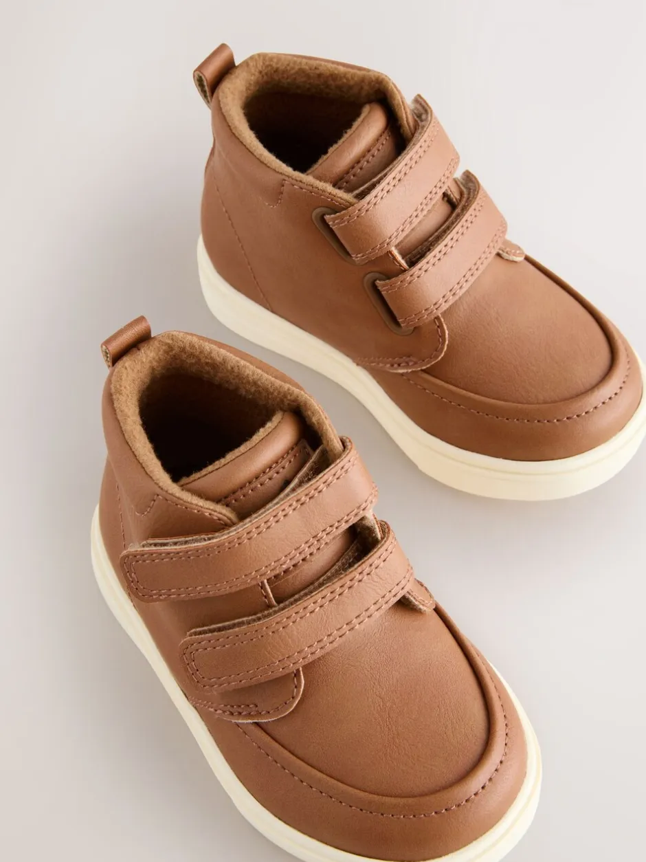 Boots|Next - Laarsjes met klittenbandsluiting en warme voering Lichtbruin