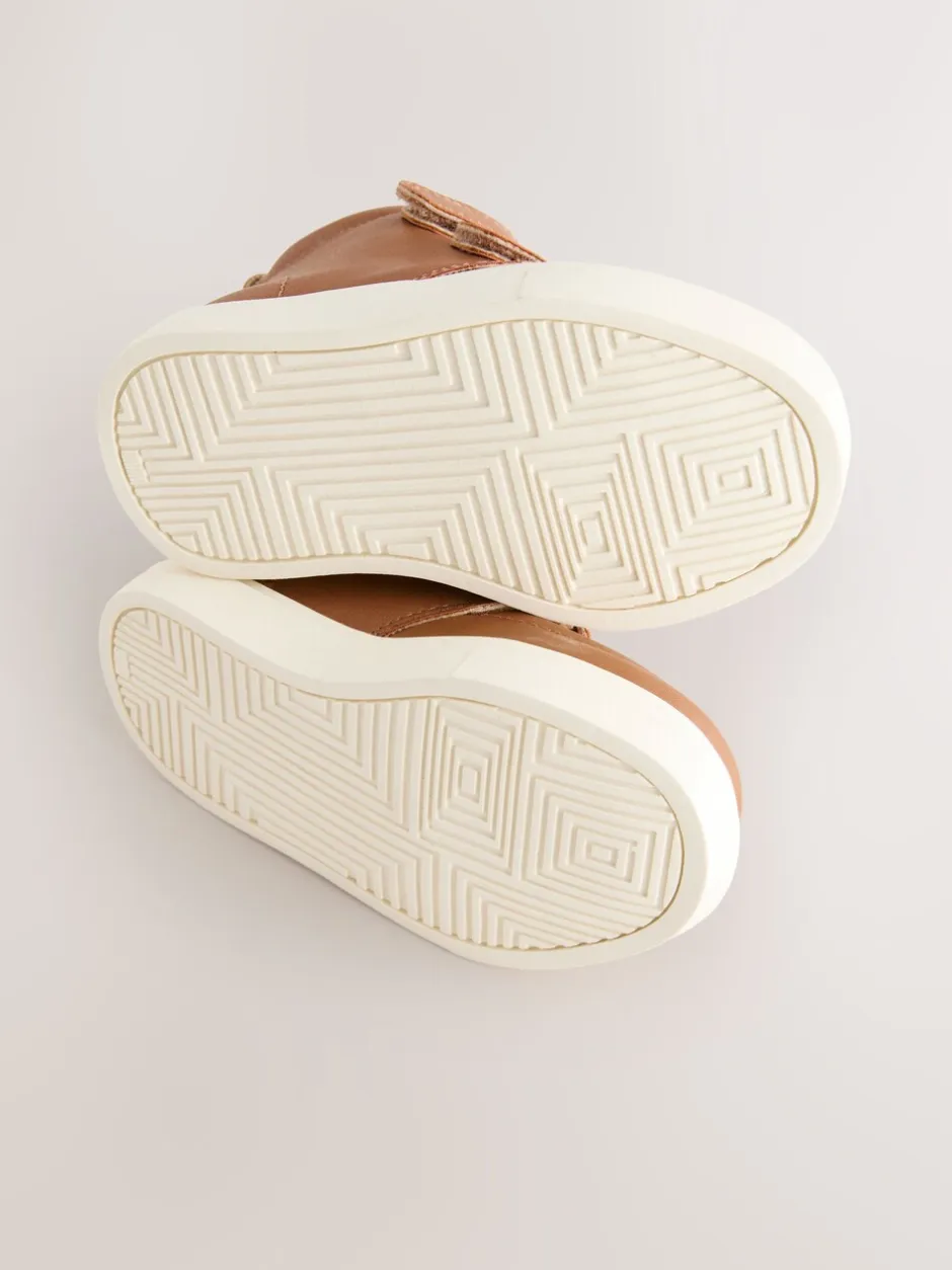Boots|Next - Laarsjes met klittenbandsluiting en warme voering Lichtbruin