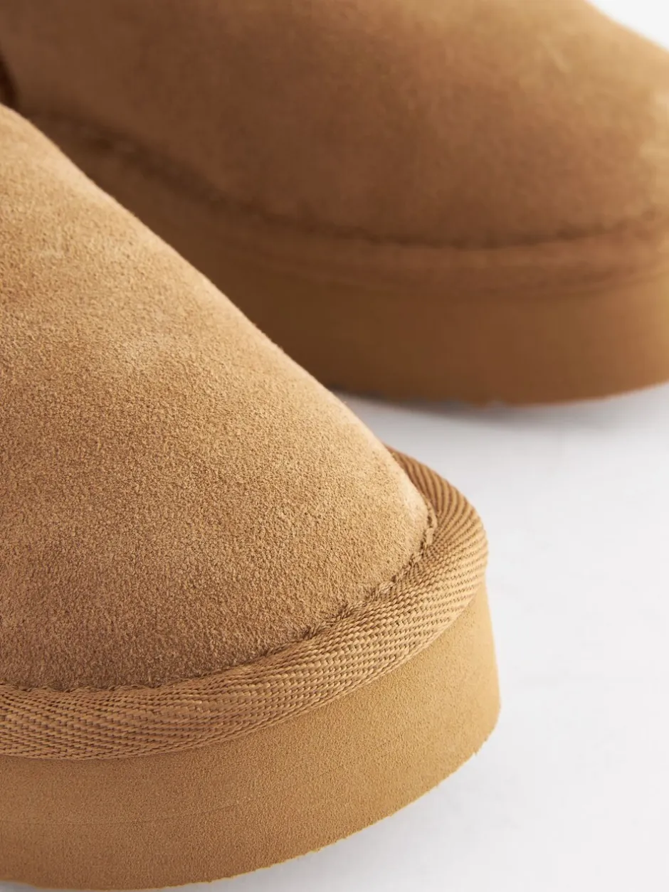 Boots*Next Lichtbruin - Lage schoenen mini warmgevoerde waterafstotende suède Boots