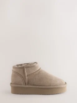Boots*Next - Lage schoenen mini warmgevoerde waterafstotende suède Boots Lichtbruin