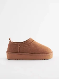 Pantoffels*Next - Lage schoenen Shoot fleece gevoerde pantoffels Lichtbruin