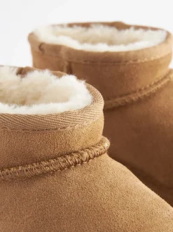 Boots*Next - Lage schoenen mini warmgevoerde waterafstotende suède Boots Lichtbruin