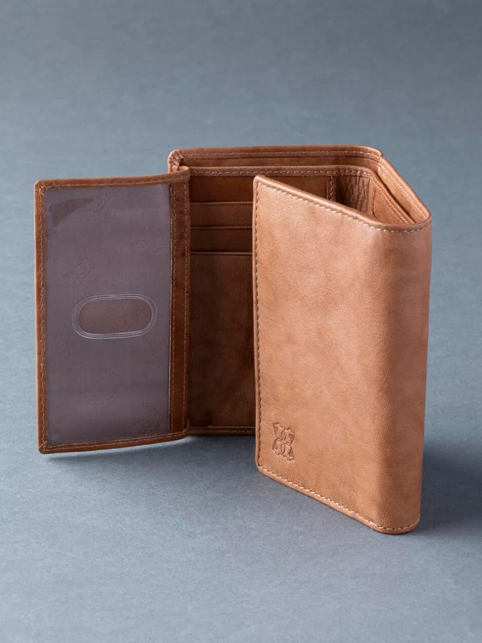 Portemonnees|Lakeland Leather - Bowston portemonnee met opvouwbaar ontwerp Lichtbruin
