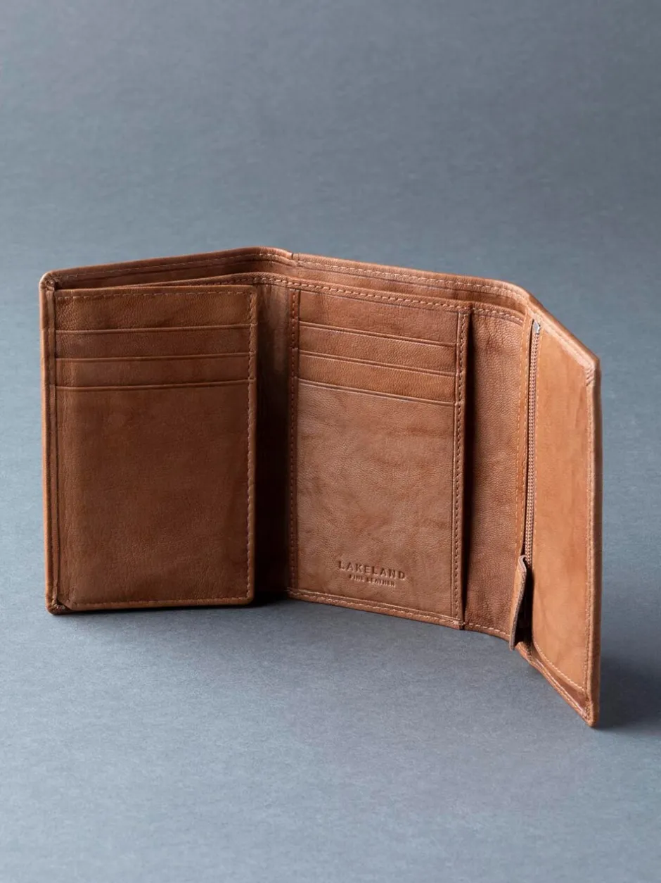 Portemonnees|Lakeland Leather - Bowston portemonnee met opvouwbaar ontwerp Lichtbruin