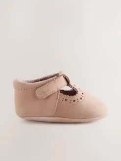 Gelegenheidskleding*Next - Leren babyschoen met T-bandje (0 - 24 mnd) Lichtbruin