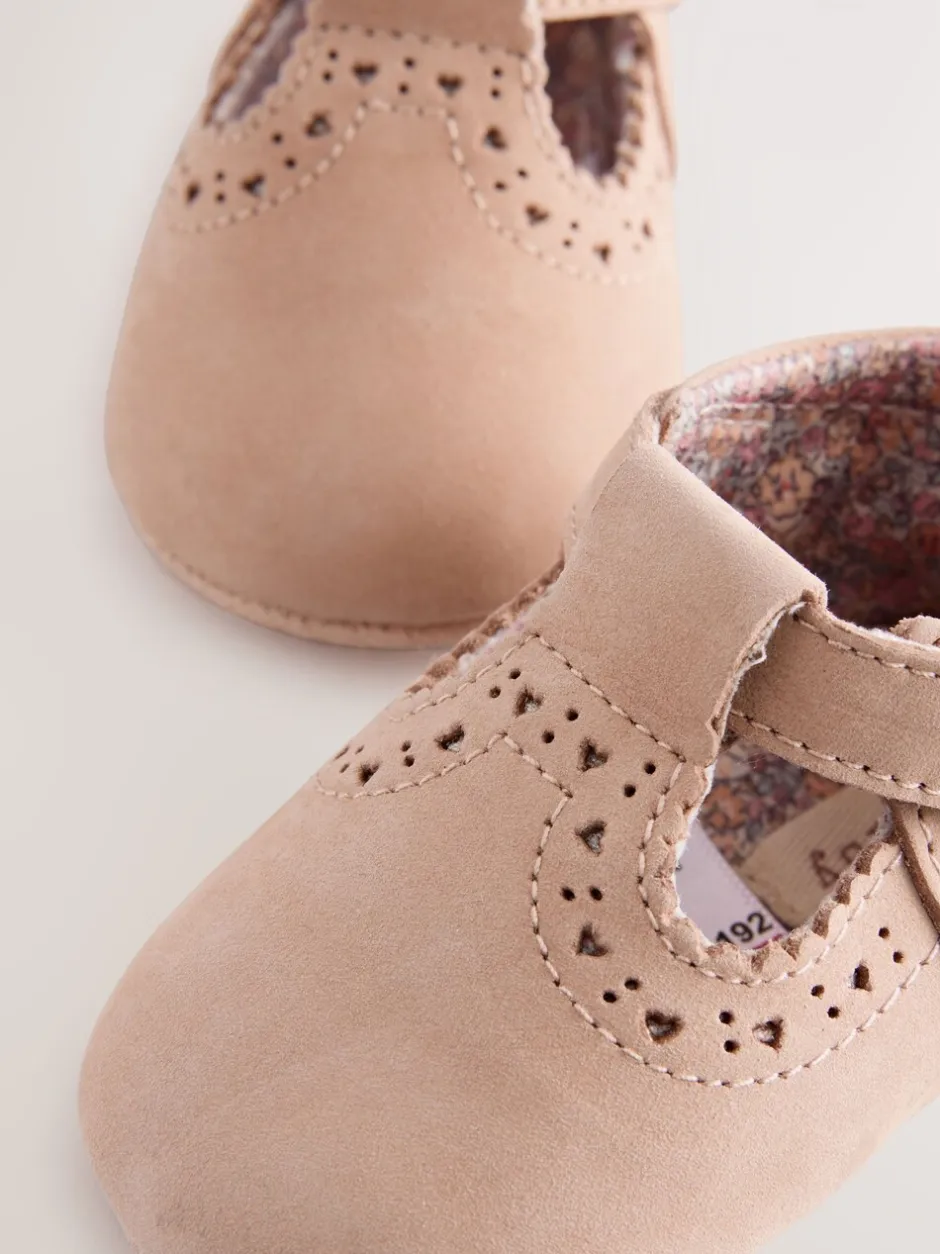 Gelegenheidskleding*Next - Leren babyschoen met T-bandje (0 - 24 mnd) Lichtbruin