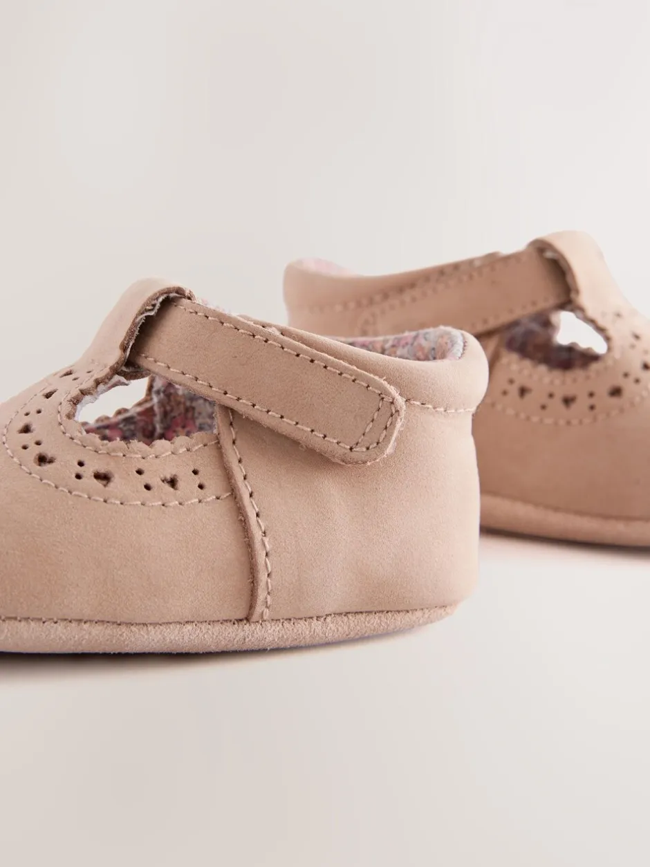 Gelegenheidskleding*Next - Leren babyschoen met T-bandje (0 - 24 mnd) Lichtbruin