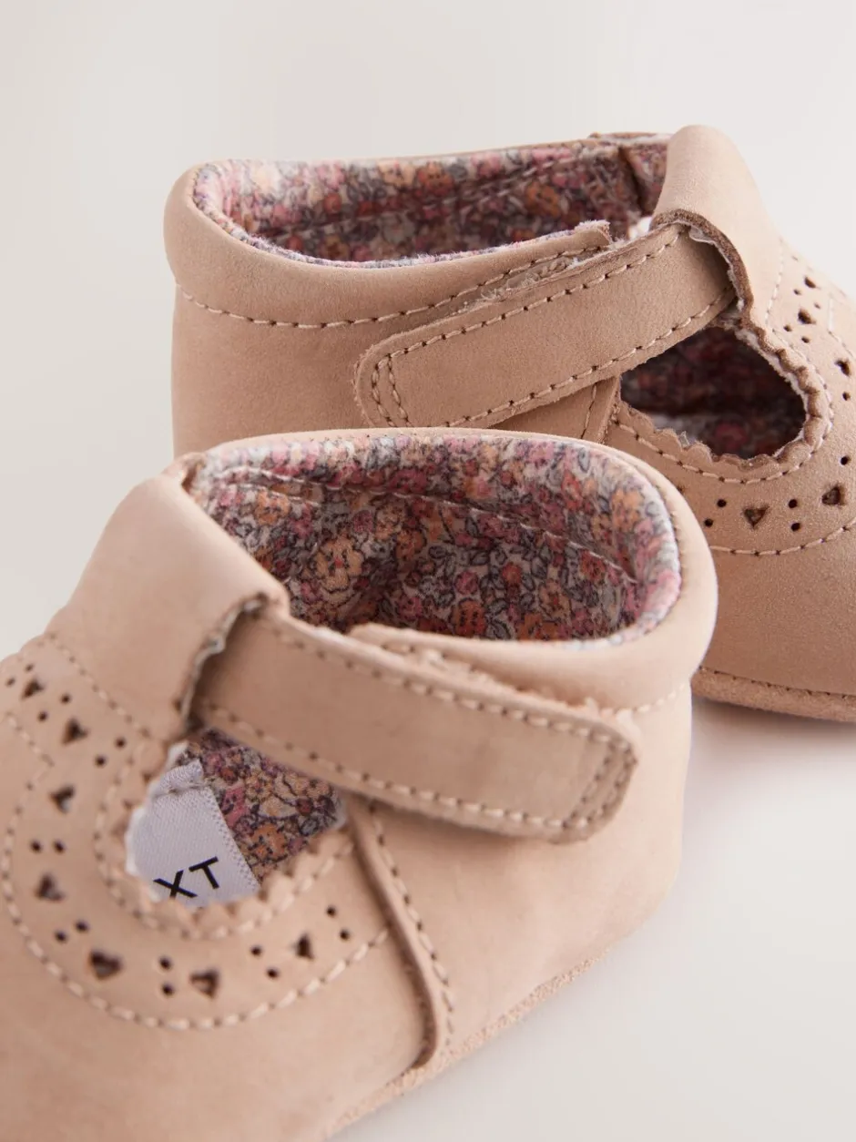 Gelegenheidskleding*Next - Leren babyschoen met T-bandje (0 - 24 mnd) Lichtbruin