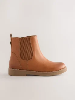 Boots*Next - Leren Chelsea laarzen Lichtbruin