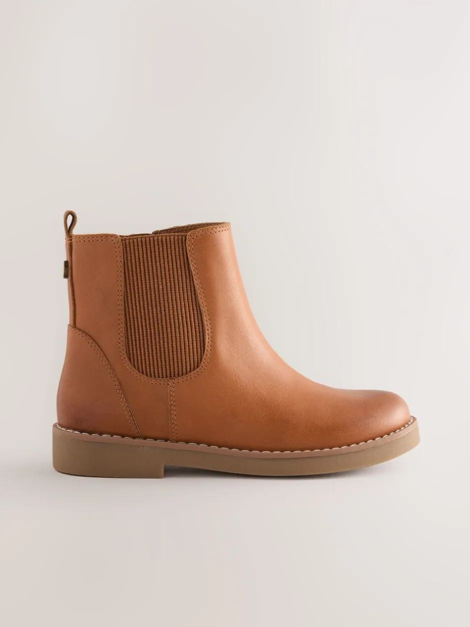 Boots*Next - Leren Chelsea laarzen Lichtbruin