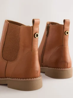 Boots*Next - Leren Chelsea laarzen Lichtbruin