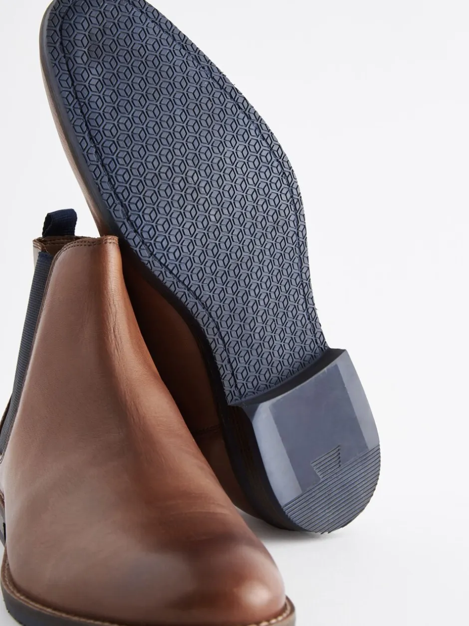 Boots*Next Lichtbruin - Leren Chelsea laarzen