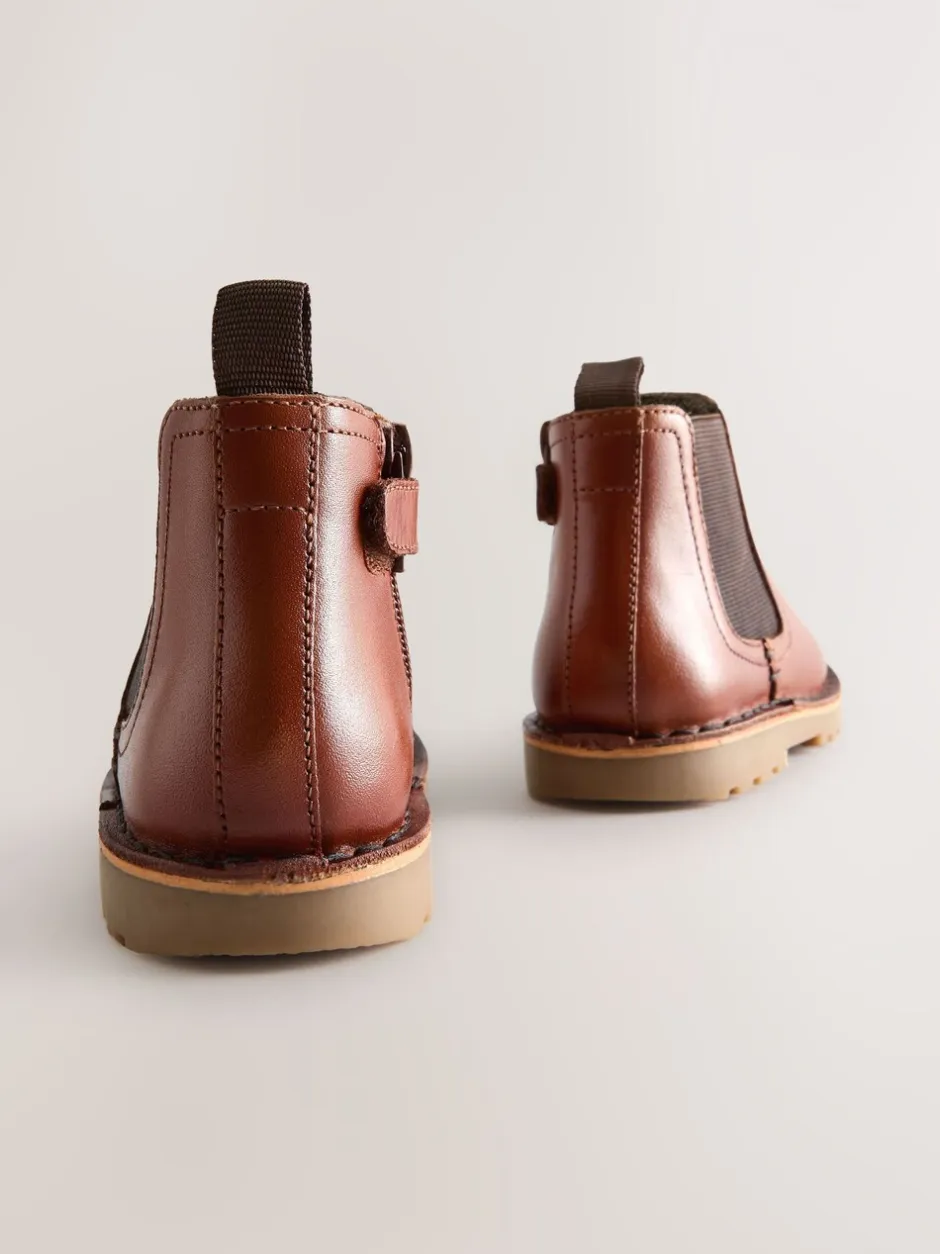 Boots*Next Lichtbruin - Leren Chelsea laarzen