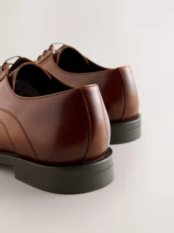 Formele Schoenen|Next - Leren Derby schoenen Lichtbruin