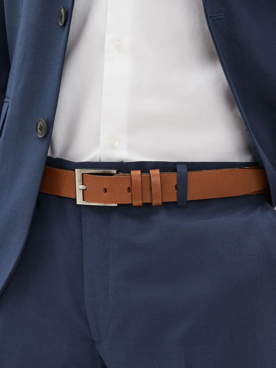 Riemen En Bretels|Next Lichtbruin - Leren riem