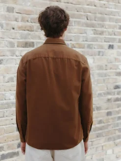 Formele Overhemden|Shirts|Next - Long Sleeve Garment Dyed Oxford Shirt Lichtbruin