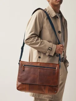 Tassen|Next Lichtbruin - Messenger-tas