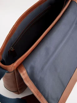 Tassen|Next Lichtbruin - Messenger-tas