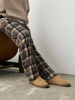 Pantoffels|Loungewear*Next - Microsuede Taped Mule Slippers Lichtbruin