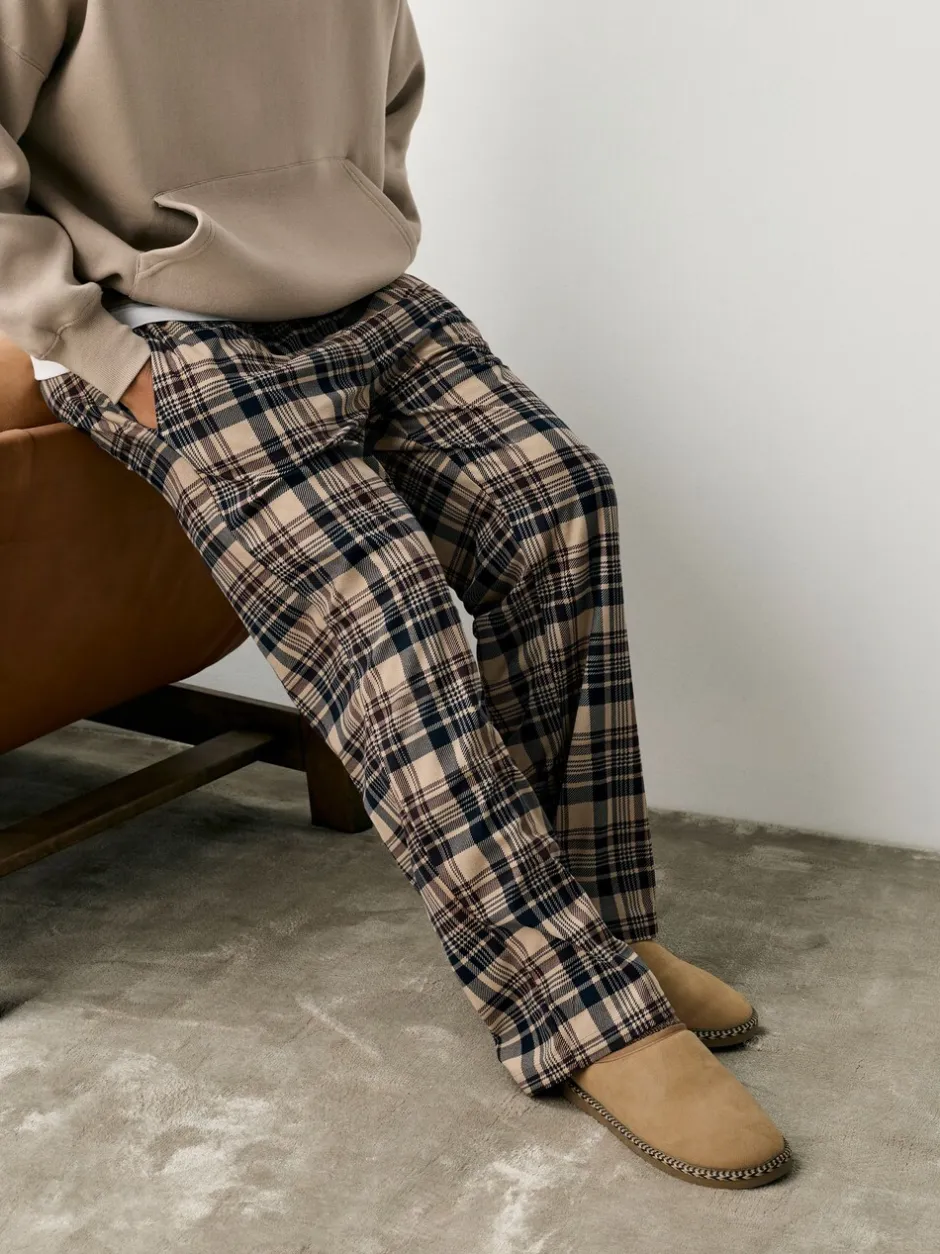 Pantoffels|Loungewear*Next - Microsuede Taped Mule Slippers Lichtbruin