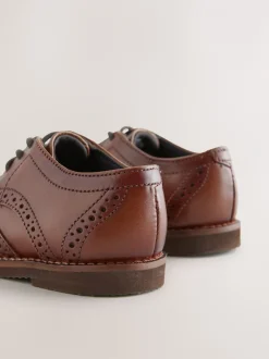 Gelegenheidskleding*Next Lichtbruin - Modieuze brogues van leer