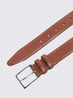 Riemen En Bretels|MOSS - Classic Leather Belt Lichtbruin